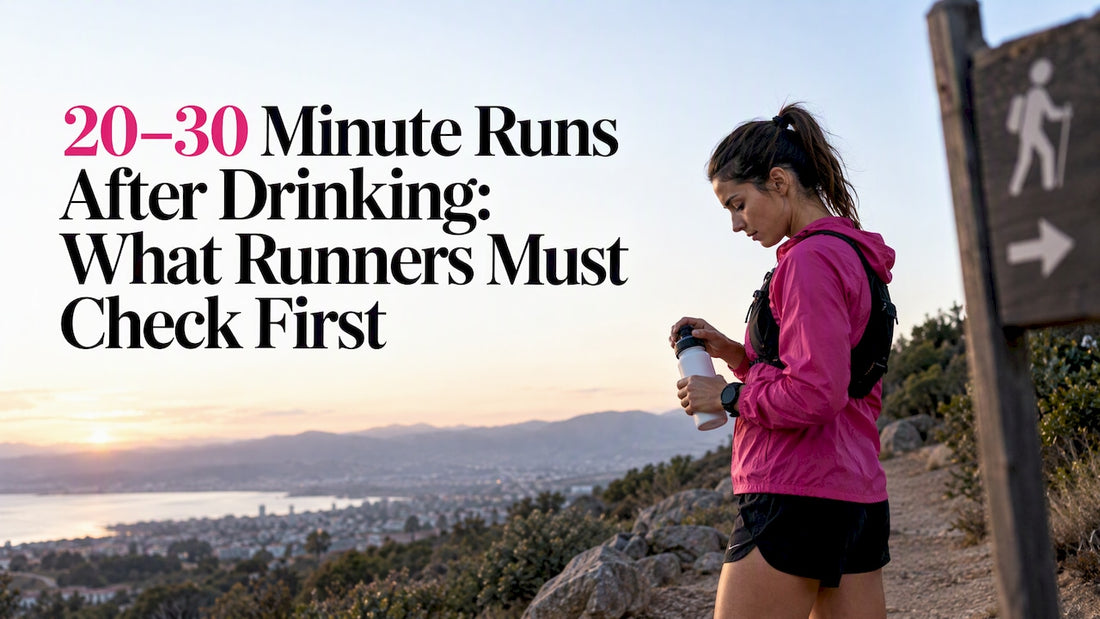 Runner assessing readiness at a trailhead