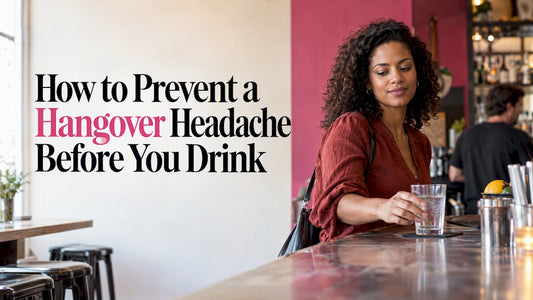 Woman reaches for water at a bar